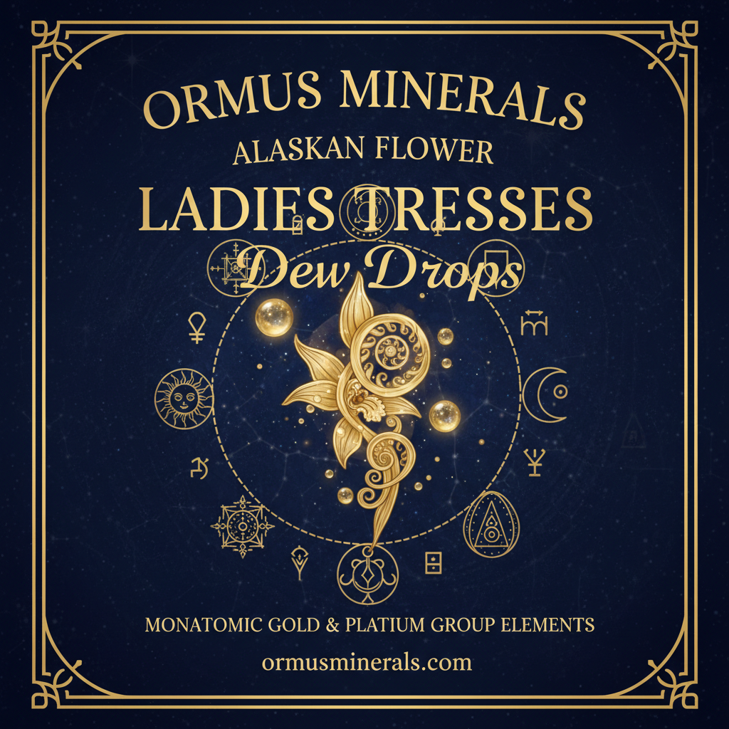 Ormus Minerals Alaskan Flower LADIES' TRESSES Dew Drops 8oz Extra Strength 3x