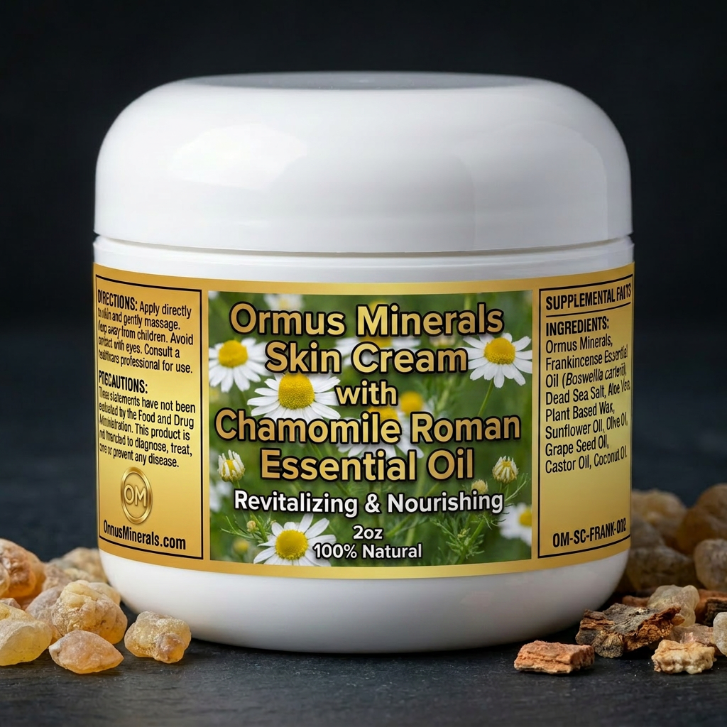 Ormus Minerals Skin Cream with Chamomile Roman Essential Oil