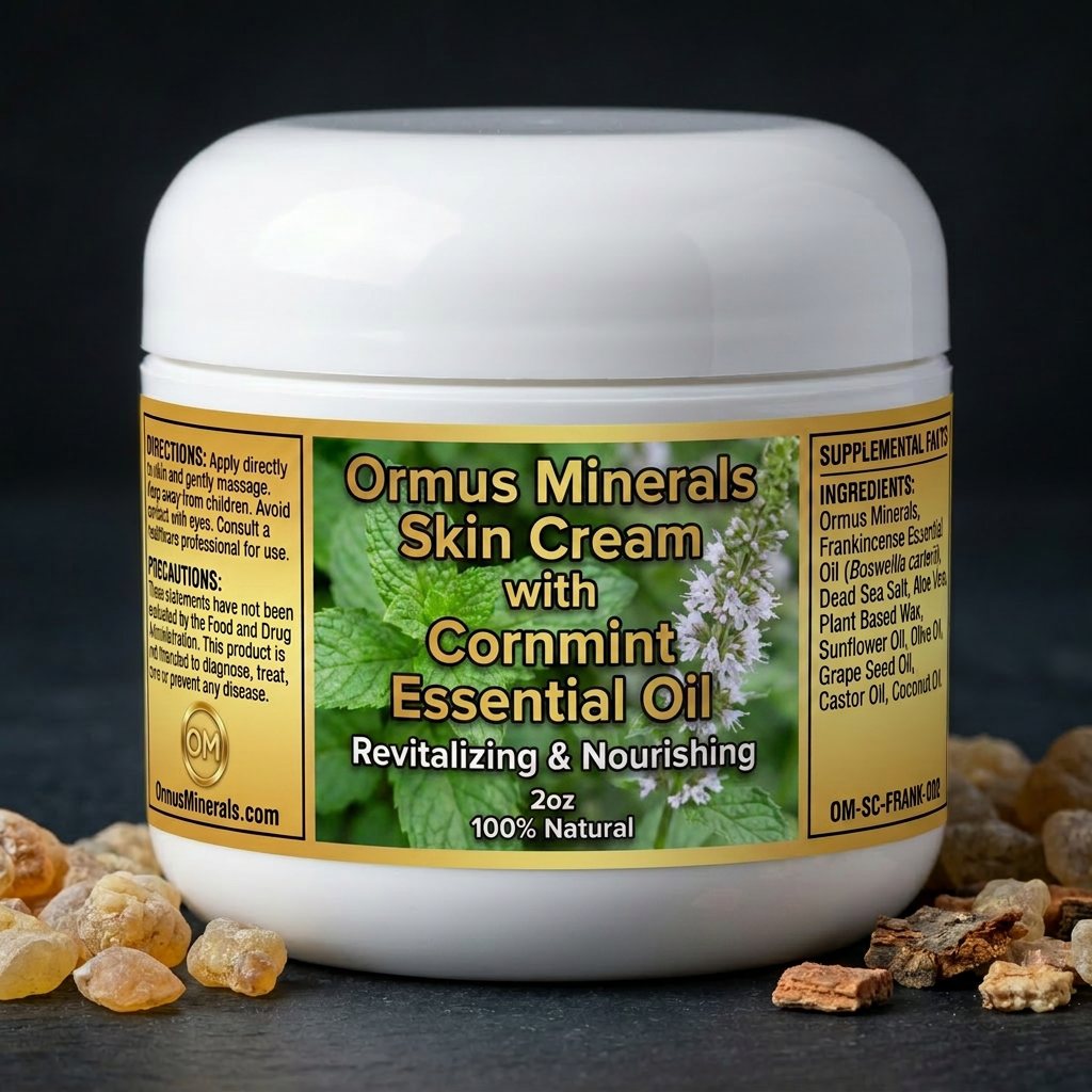 Ormus Minerals Skin Cream with Cornmint Essential Oil