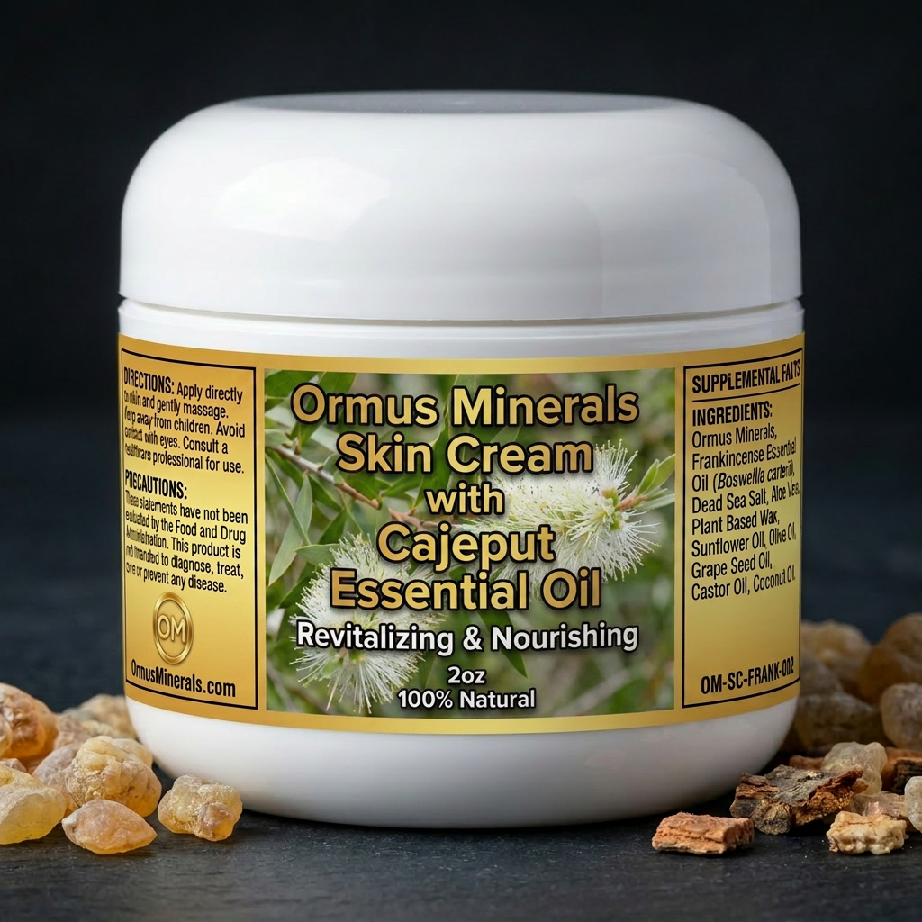 Ormus Minerals Skin Cream with Cajeput Essential Oil