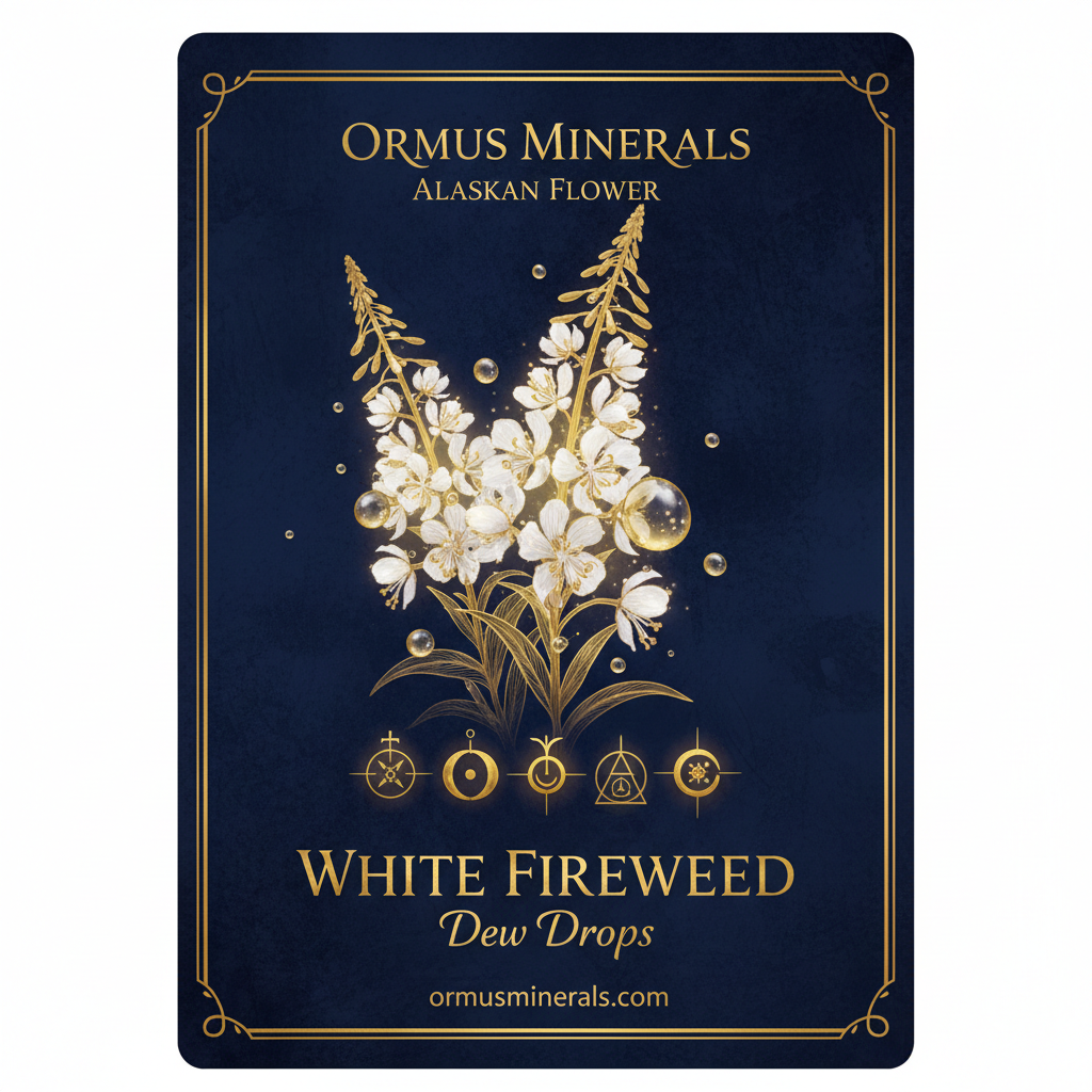 Ormus Minerals Alaskan Flower WHITE FIREWEED Dew Drops 4oz Extra Strength 1x