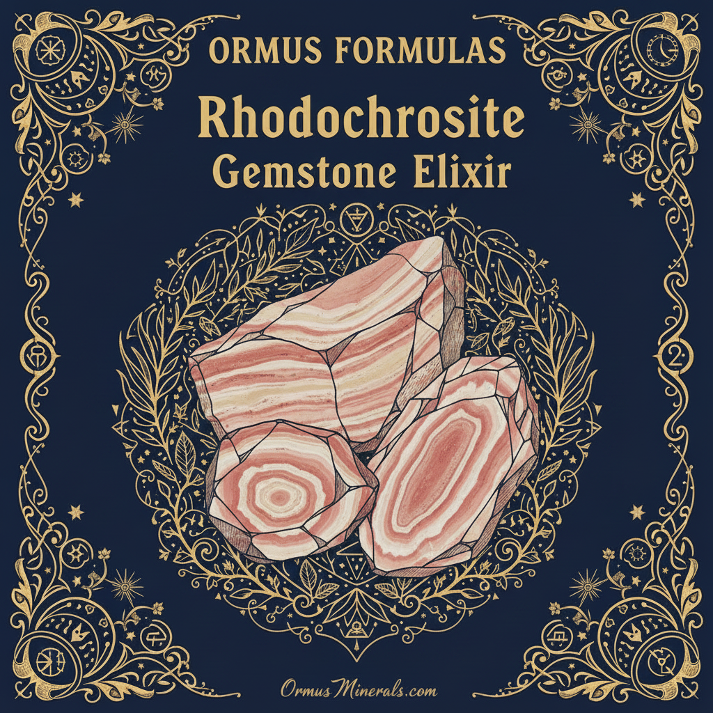Ormus Minerals Rhodochrosite Gemstone Elixir Imprinted Ormus 8oz Extra Strength 3x