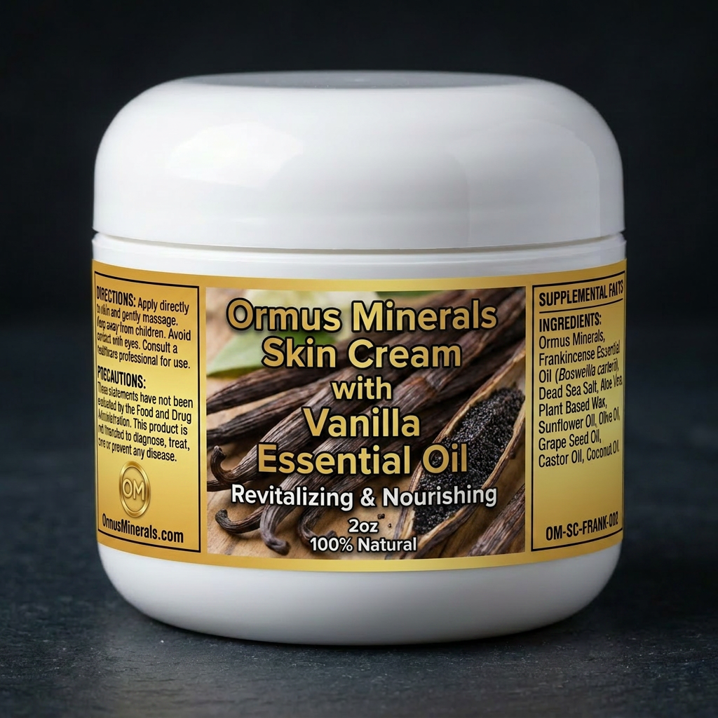 Ormus Minerals Skin Cream with Vanilla Essential Oil