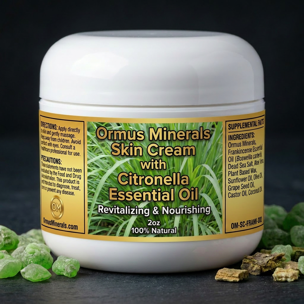 Ormus Minerals Skin Cream with Citronella Essential Oil