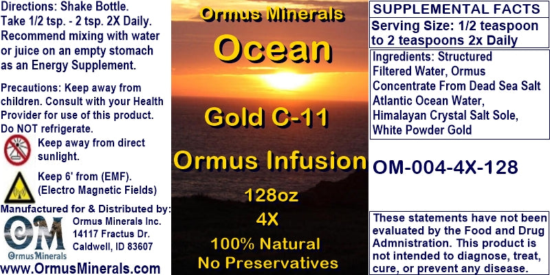 Ormus Minerals Ocean Gold C11 128oz Extra Strength