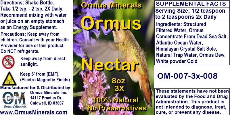 Ormus Minerals Ocean Nectar 8oz Extra Strength