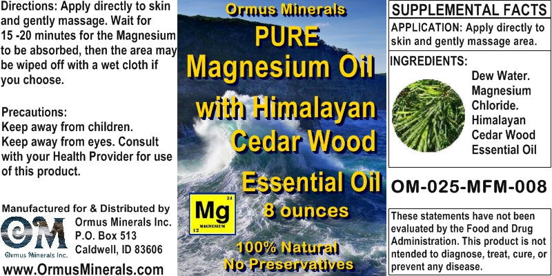 Pure Magnesium Oil w Esssential Oils