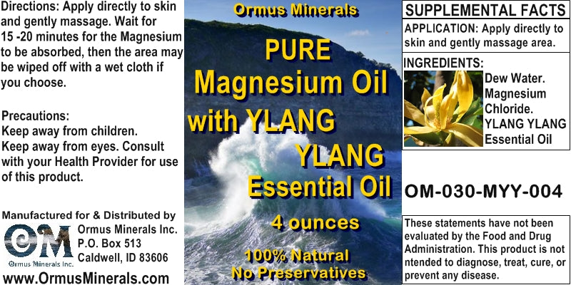 Pure Magnesium Oil w Esssential Oils