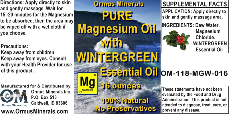 Pure Magnesium Oil w Esssential Oils