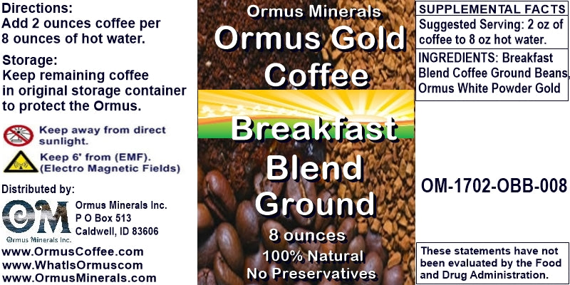 Ormus Gold Coffee Breakfest Blend