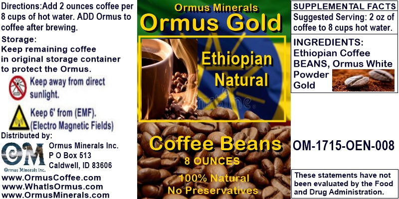 Ormus Gold Coffee Medium Ethiopian Natural