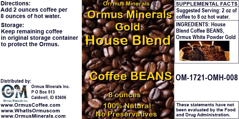 Ormus Gold Coffee Medium House Blend