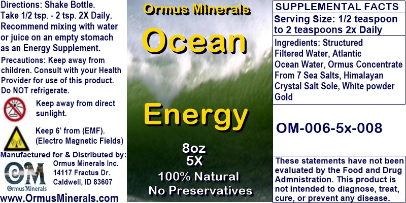 Ormus Minerals Ocean Energy 8oz Extra Strength