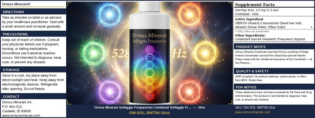 Ormus Minerals Solfeggio Frequencies Combined Solfeggio Frequencies Imprinted Ormus | Ormus Minerals
