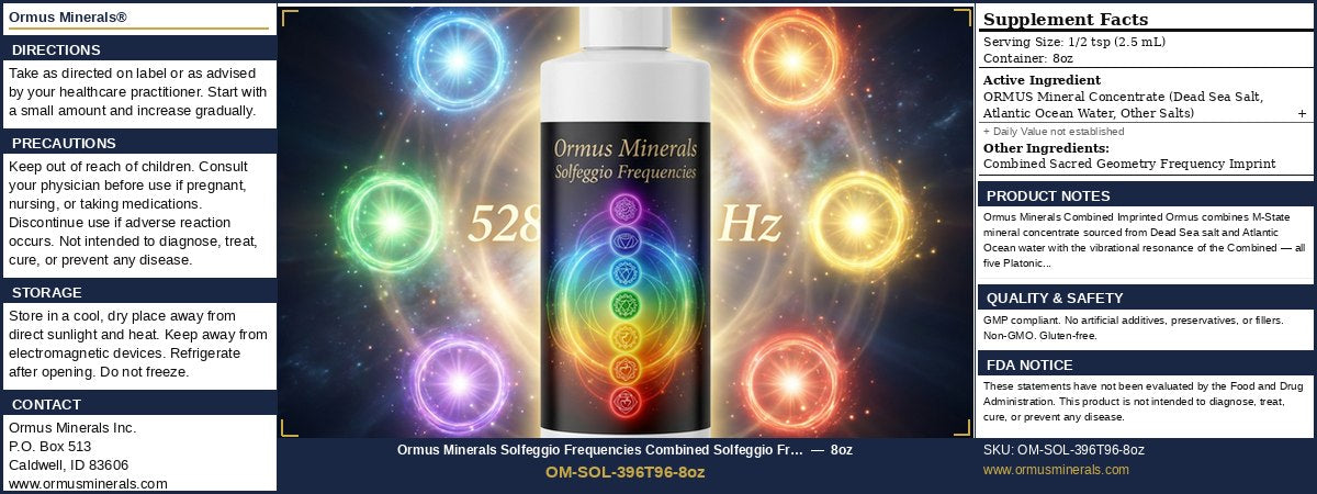 Ormus Minerals Solfeggio Frequencies Combined Solfeggio Frequencies Imprinted Ormus | Ormus Minerals