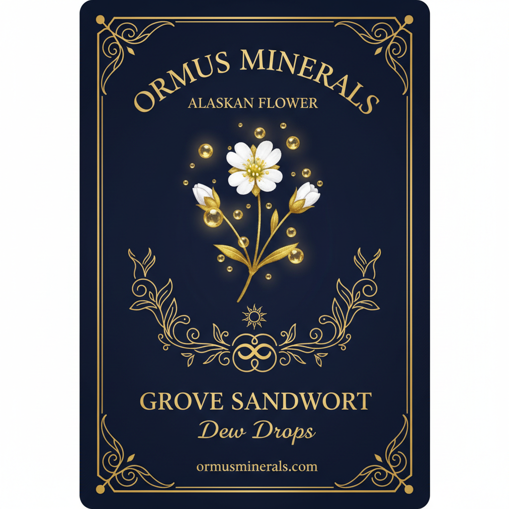 Ormus Minerals Alaskan Flower GROVE SANDWORT Dew Drops 4oz Extra Strength 1x