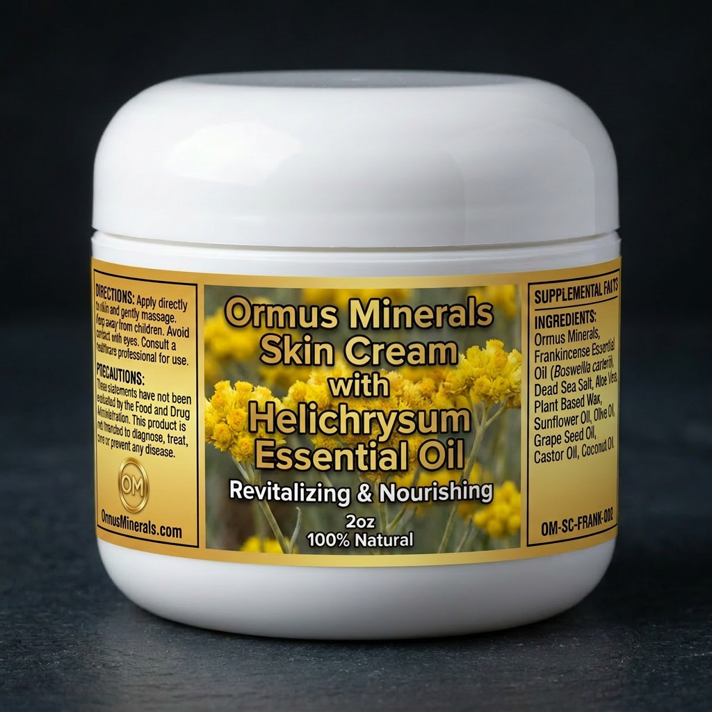 Ormus Minerals Skin Cream with Helichrysum Essential Oil