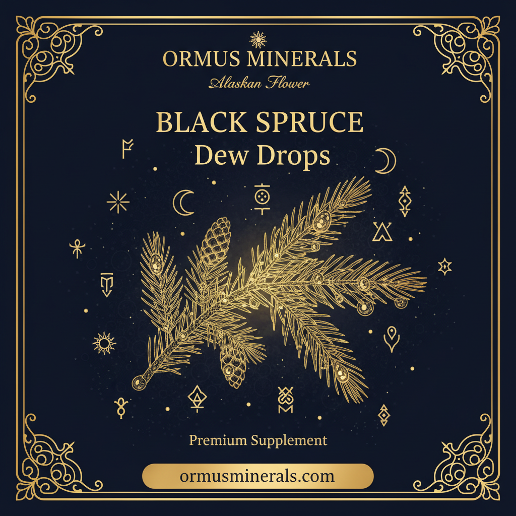 Ormus Minerals Alaskan Flower BLACK SPRUCE Dew Drops 8oz