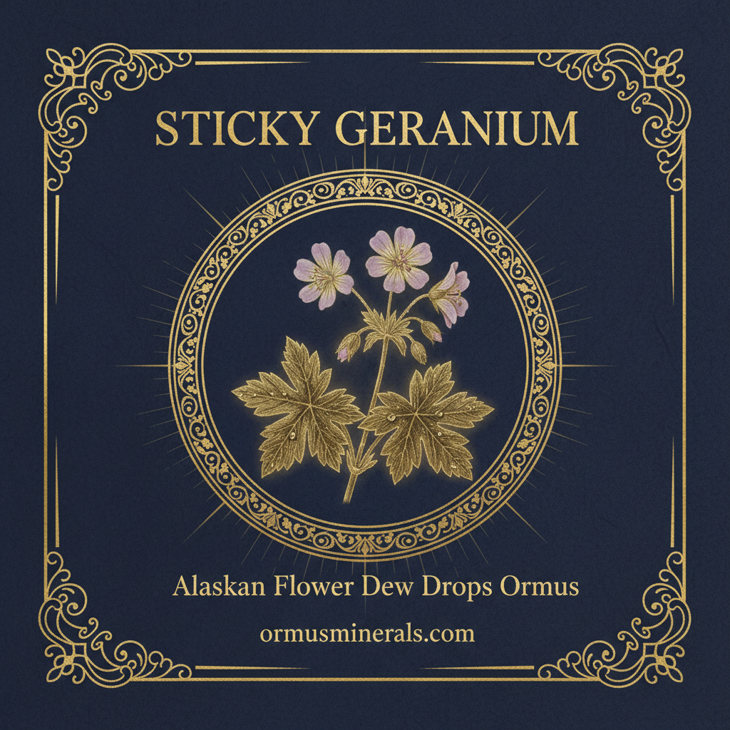 Sticky Geranium Alaskan Dew Drops Ormus 8oz Extra Strength 5x | OrmusMinerals.com