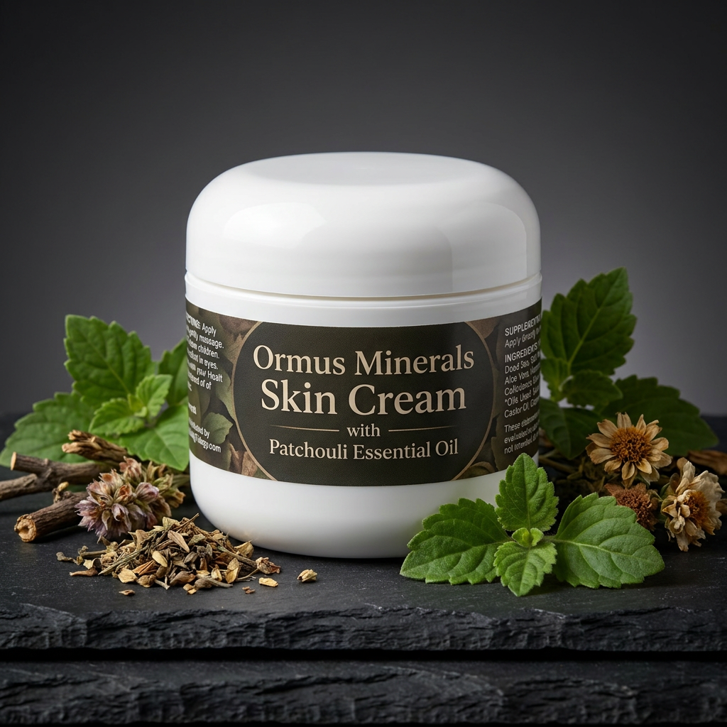 Ormus Minerals Skin Cream with Patchouli Essential Oil