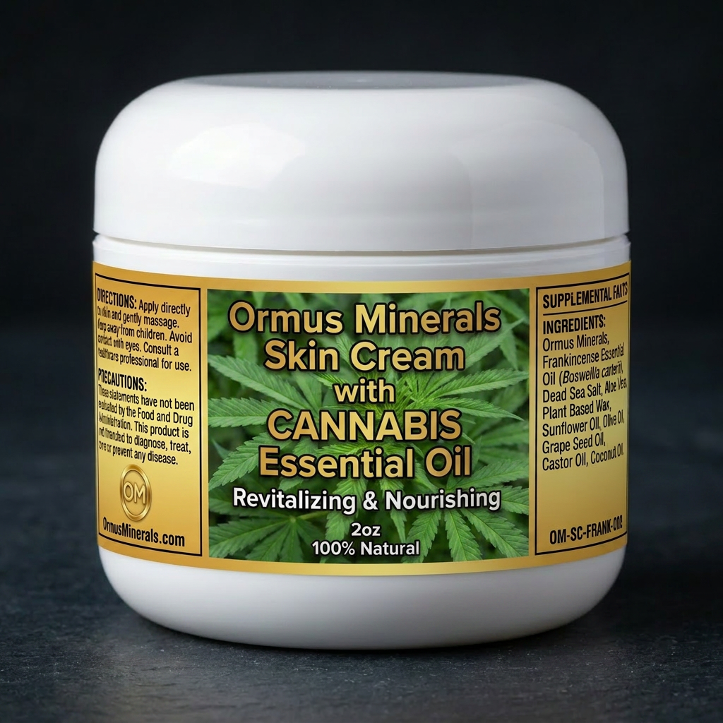 Ormus Minerals Skin Cream with Cannabis Essential Oil