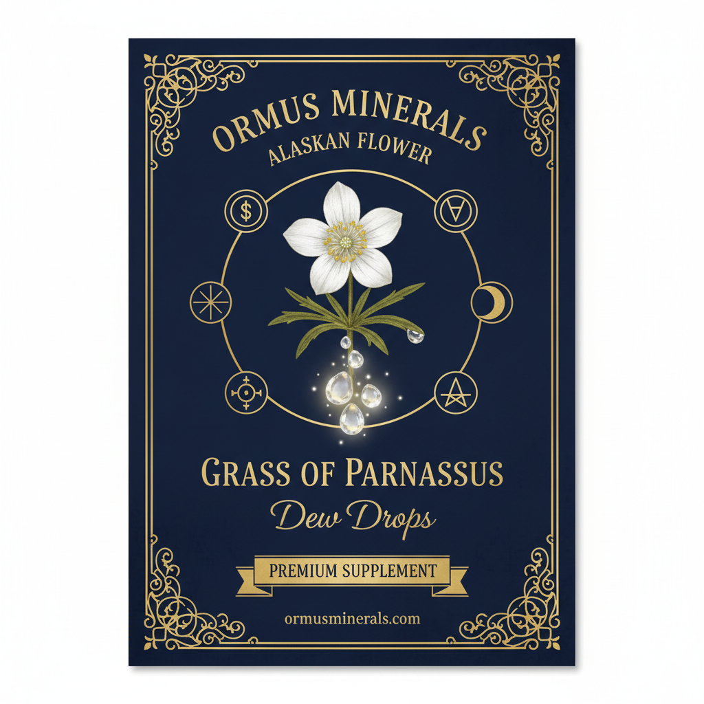 Ormus Minerals Alaskan Flower GRASS OF PARNASSUS Dew Drops 4oz Extra Strength 4x
