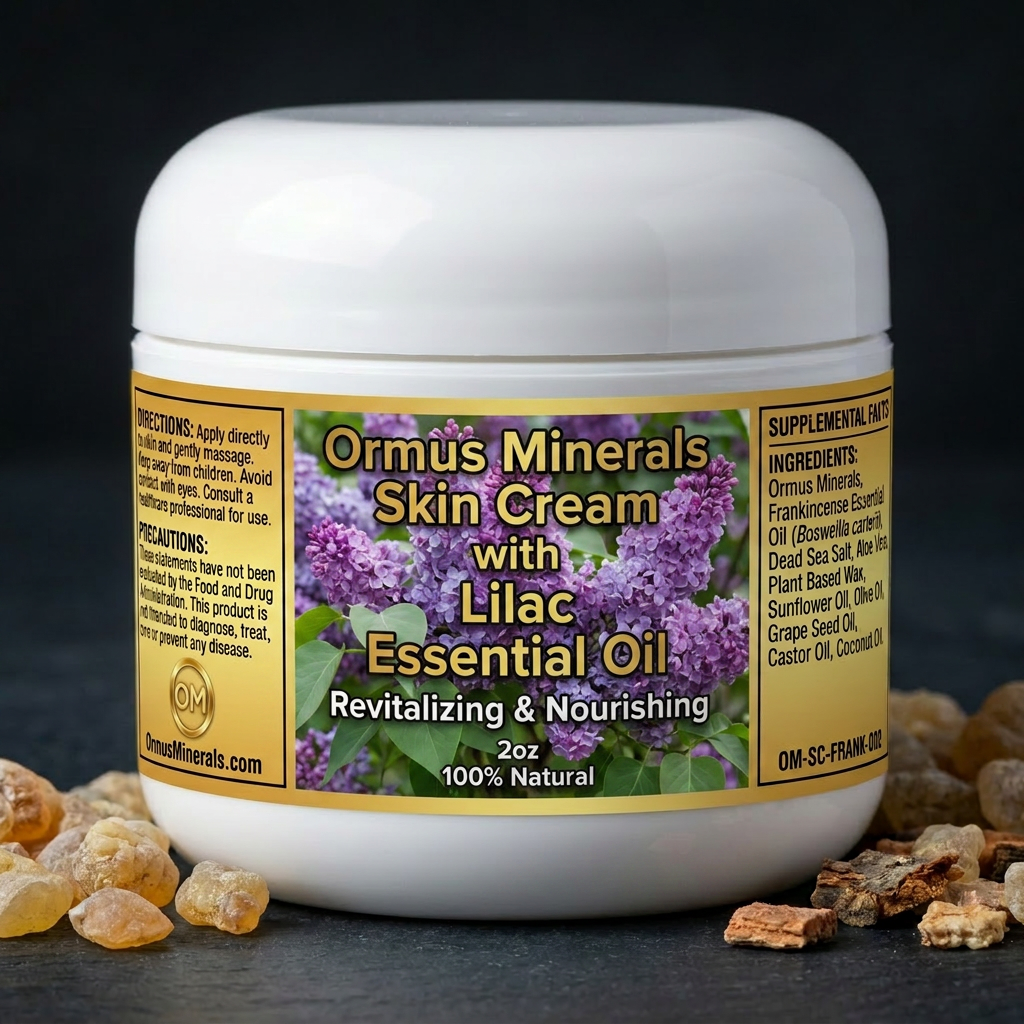 Ormus Minerals Skin Cream with Lilac Essential Oil