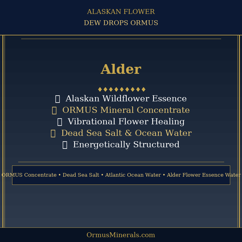 Ormus Minerals Alaskan Flower ALDER Dew Drops 4oz Extra Strength 3x