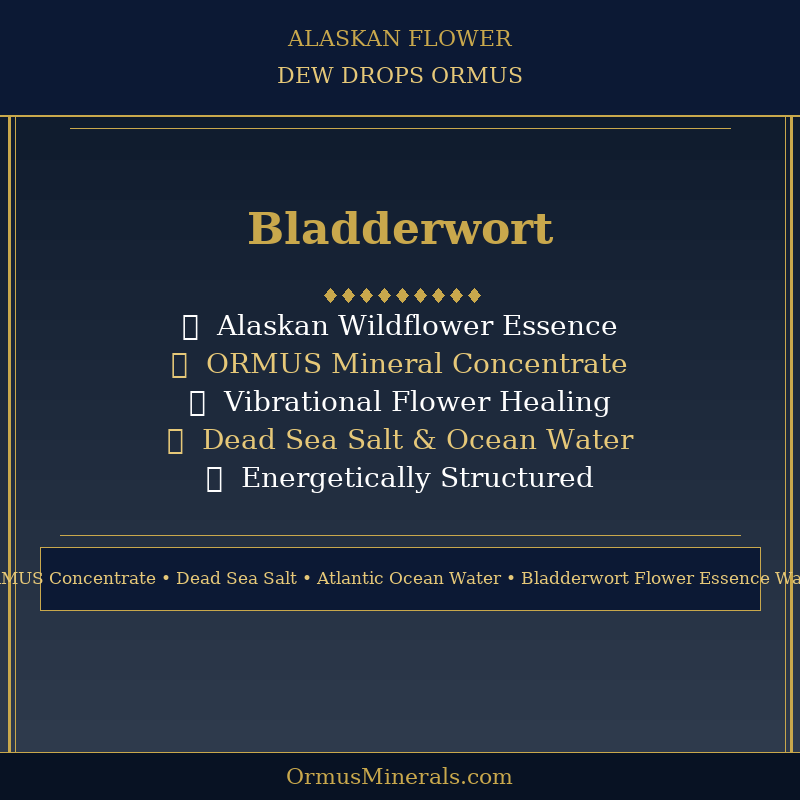 Ormus Minerals Alaskan Flower BLADDERWORT Dew Drops 4oz