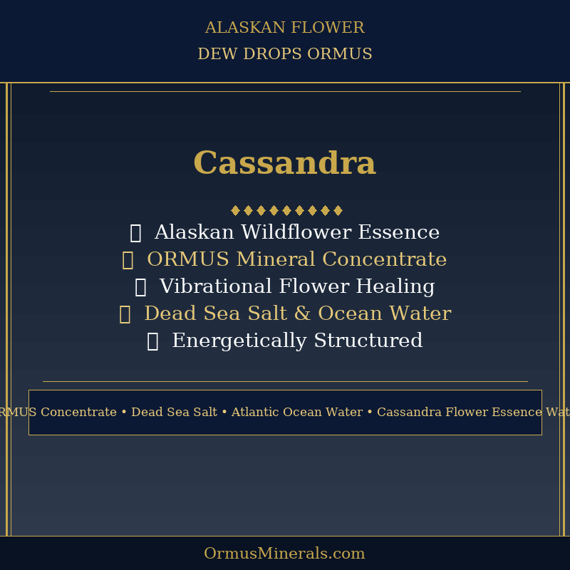 Ormus Minerals Alaskan Flower CASSANDRA Dew Drops 8oz Extra Strength 4x