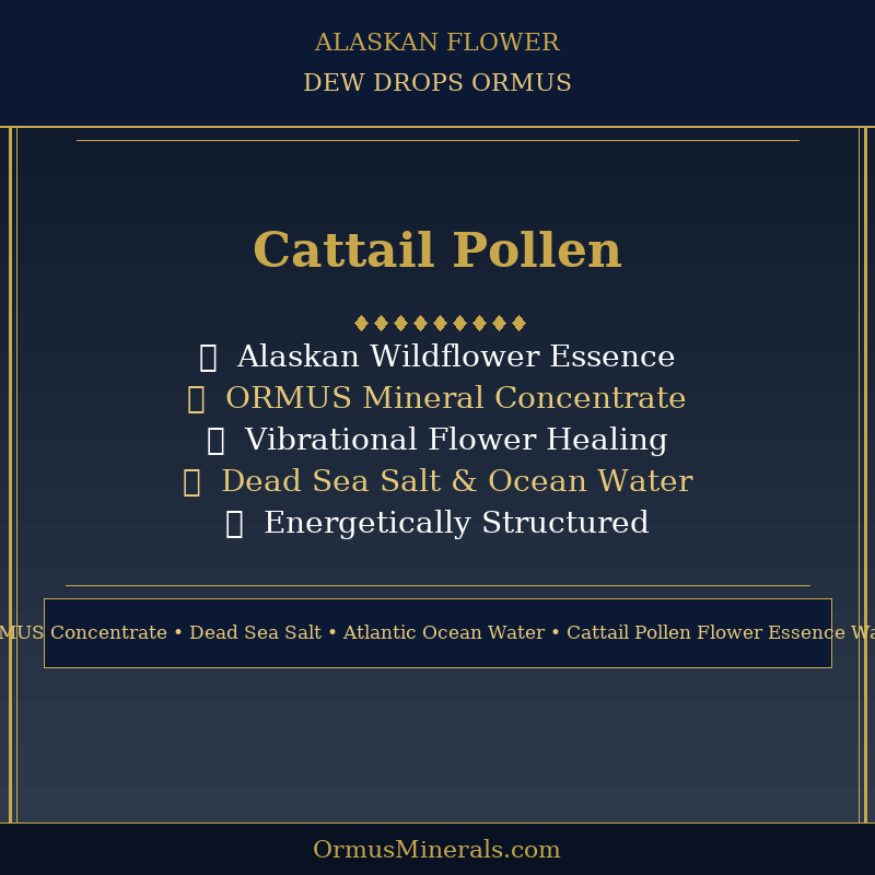 Ormus Minerals Alaskan Flower CATTAIL POLLEN Dew Drops 8oz