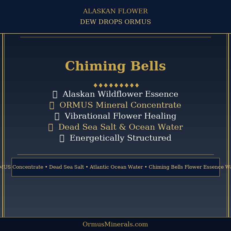 Ormus Minerals Alaskan Flower CHIMING BELLS Dew Drops 4oz Extra Strength 2x