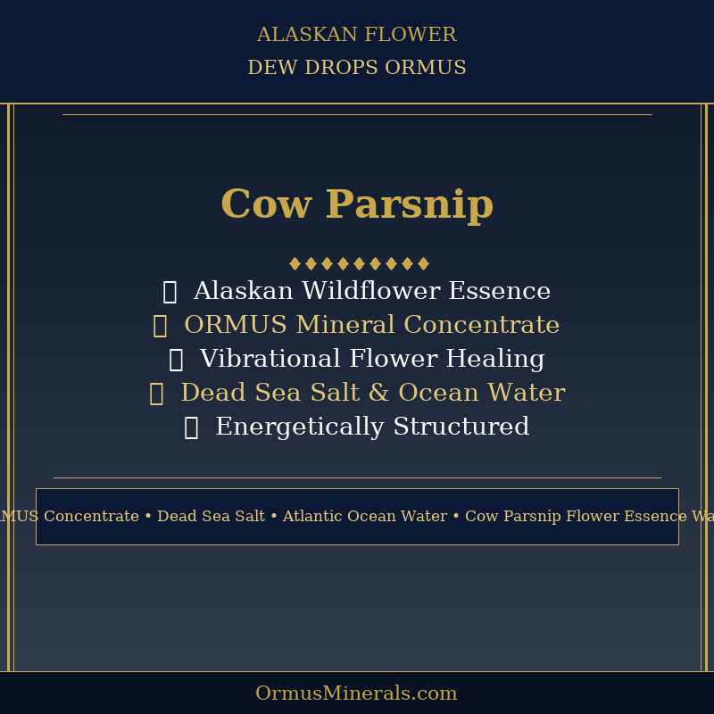 Ormus Minerals Alaskan Flower COW PARSNIP Dew Drops 4oz Extra Strength 4x