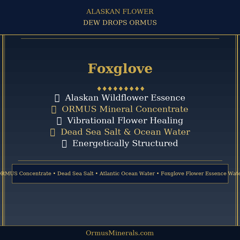 Ormus Minerals Alaskan Flower FOXGLOVE Dew Drops 4oz Extra Strength 1x