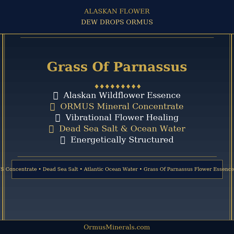 Ormus Minerals Alaskan Flower GRASS OF PARNASSUS Dew Drops 4oz Extra Strength 4x
