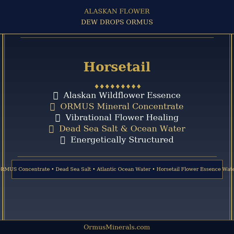 Ormus Minerals Alaskan Flower HORSETAIL Dew Drops 8oz Extra Strength 5x