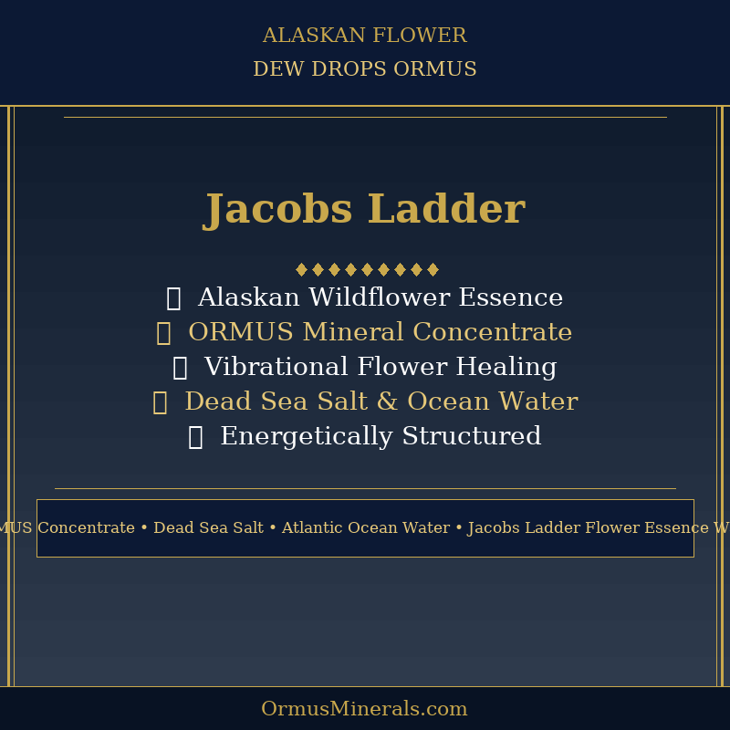 Ormus Minerals Alaskan Flower JACOB'S LADDER Dew Drops 8oz