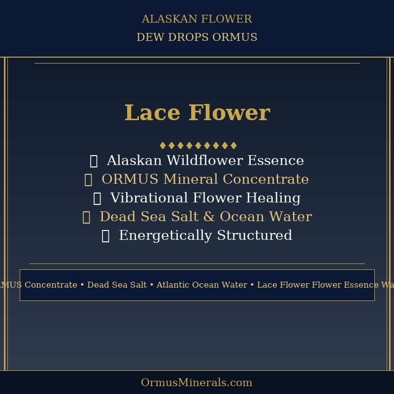 Ormus Minerals Alaskan Flower LACE FLOWER Dew Drops 8oz
