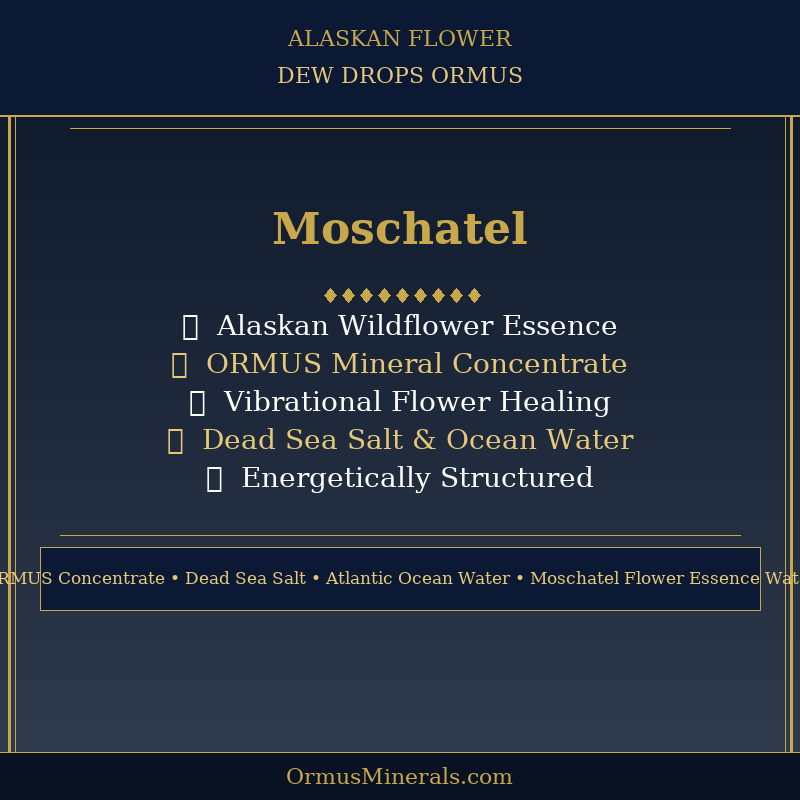 Ormus Minerals Alaskan Flower MOSCHATEL Dew Drops 8oz Extra Strength 2x