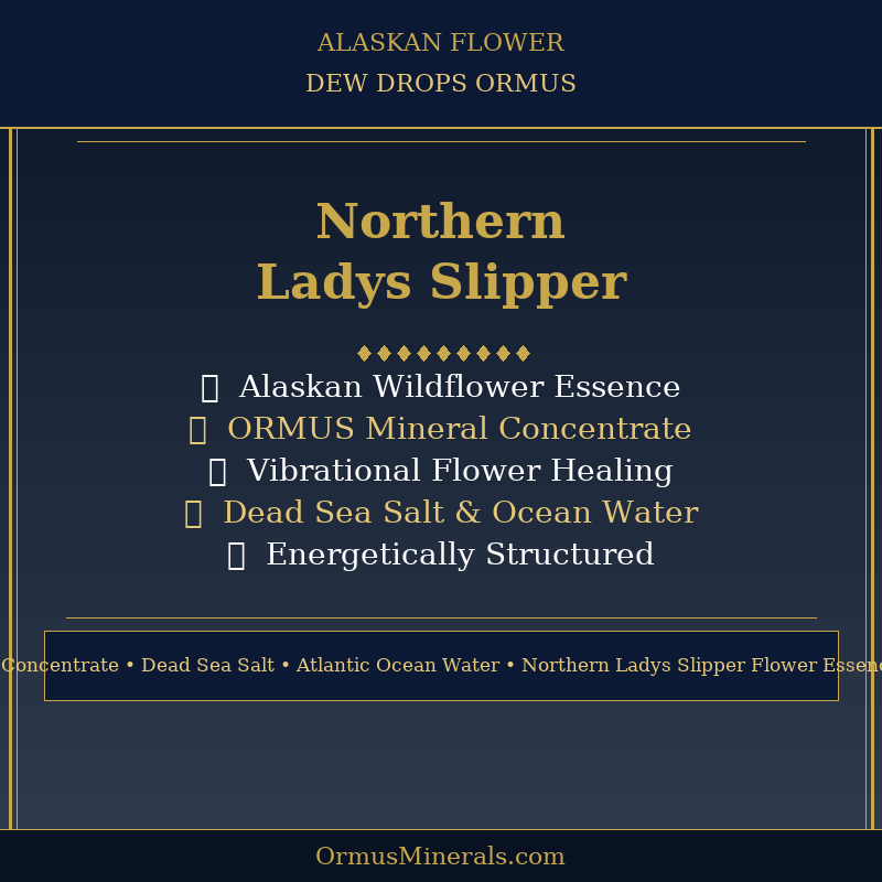 Ormus Minerals Alaskan Flower NORTHERN LADY'S SLIPPER Dew Drops 4oz