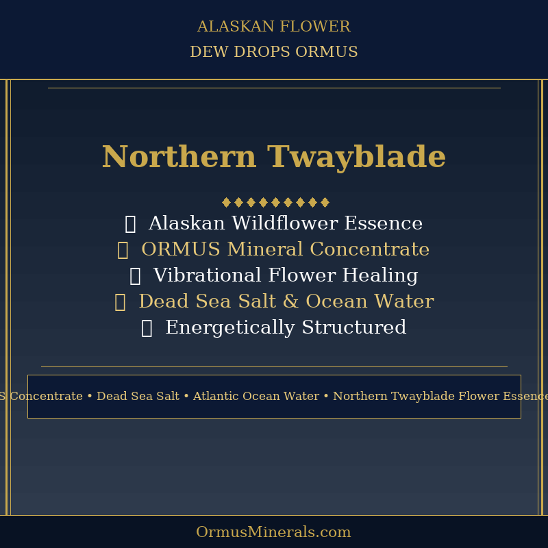 Alaskan Flower NORTHERN TWAYBLADE Ormus Dew Drops 4oz Extra Strength 2x
