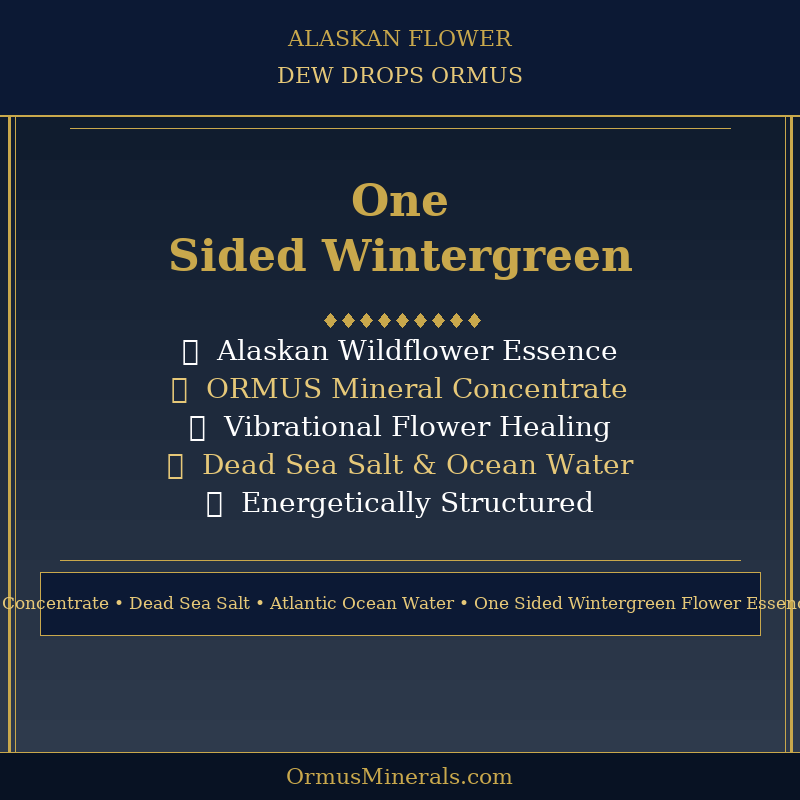 Alaskan Flower ONE-SIDED WINTERGREEN Ormus Dew Drops 4oz Extra Strength 2x