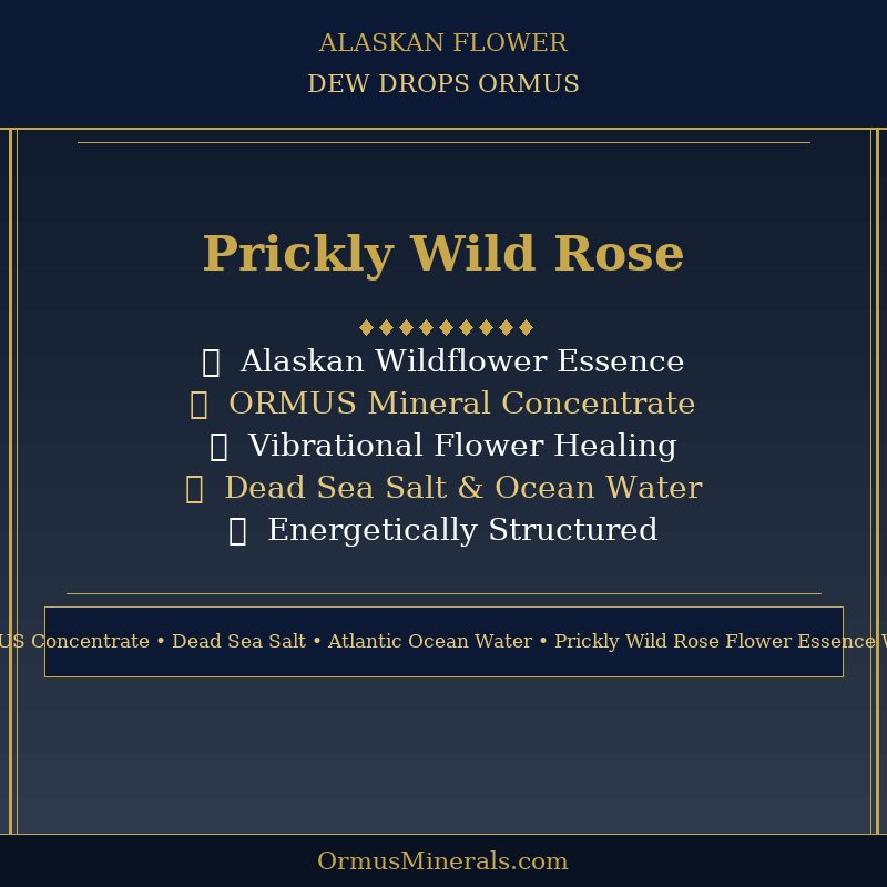 Ormus Minerals Alaskan Flower PRICKLY WILD ROSE Dew Drops 8oz Extra Strength 1x