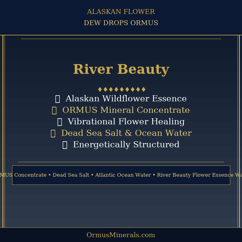 Ormus Minerals Alaskan Flower RIVER BEAUTY Dew Drops 4oz Extra Strength 2x
