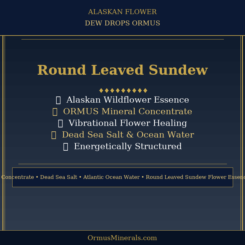 Ormus Minerals Alaskan Flower ROUND-LEAVED SUNDEW Dew Drops 4oz Extra Strength 1x