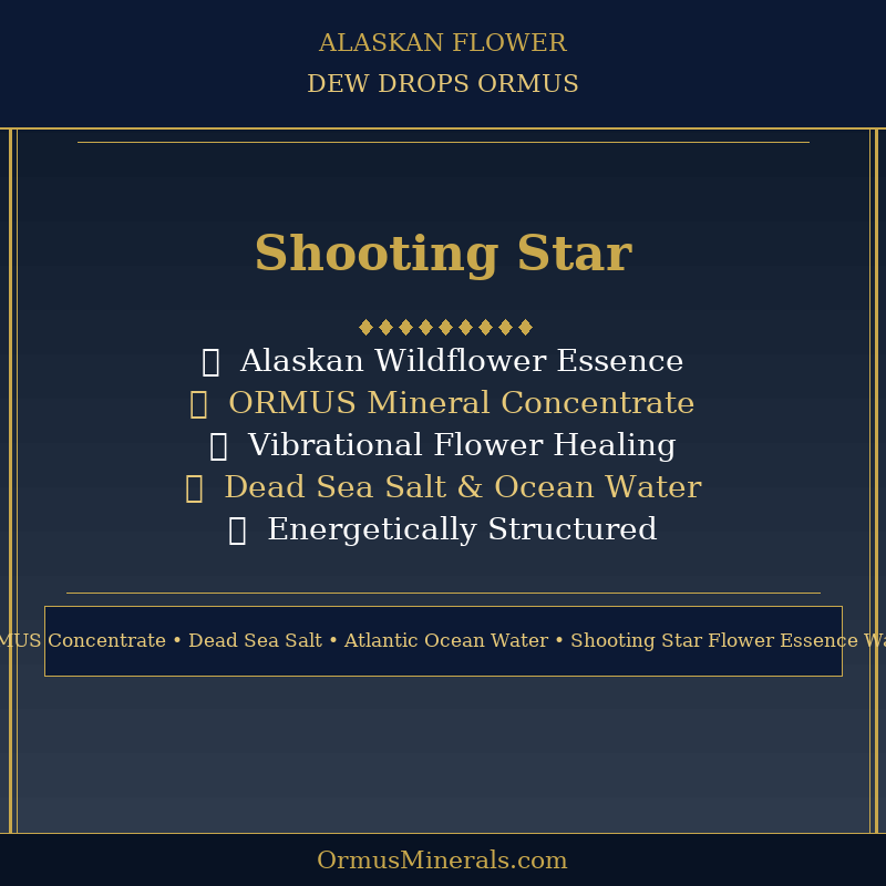 Ormus Minerals Alaskan Flower SHOOTING STAR Dew Drops 8oz Extra Strength 1x