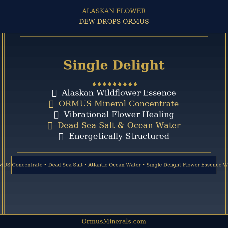 Ormus Minerals Alaskan Flower SINGLE DELIGHT Dew Drops 4oz Extra Strength 4x