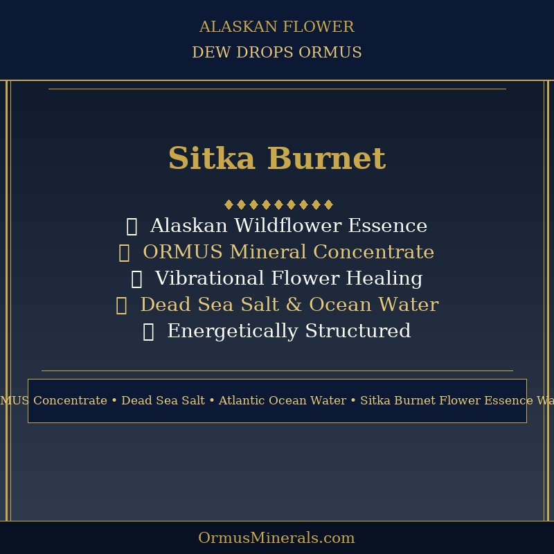Ormus Minerals Alaskan Flower SITKA BURNET Dew Drops 4oz