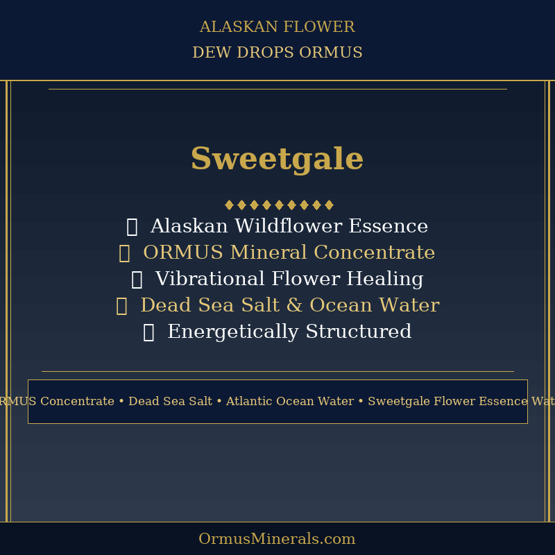 Ormus Minerals Alaskan Flower SWEETGALE Dew Drops 8oz Extra Strength 2x