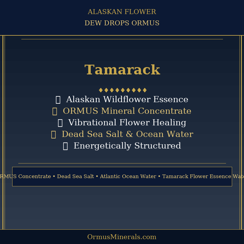 Ormus Minerals Alaskan Flower TAMARACK Dew Drops 4oz Extra Strength 4x